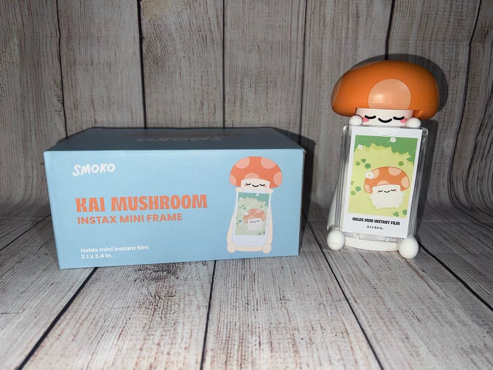 HTF Smoko 4” Mushroom Urban Outfitter Instax Mini Photo Picture Frame KAI Cute!